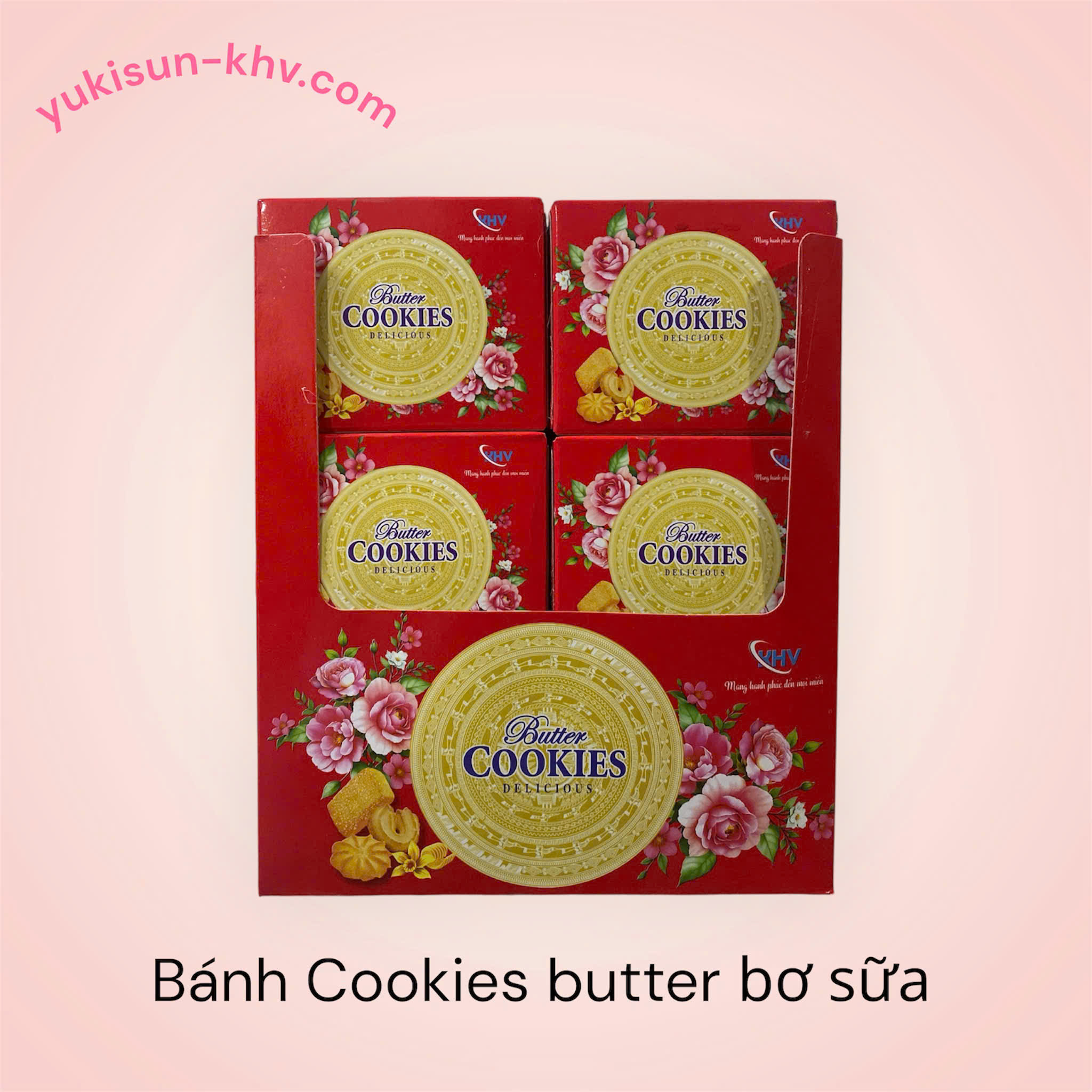 BÁNH COOKIES BUTTER BƠ SỮA 12 hộp 50gr