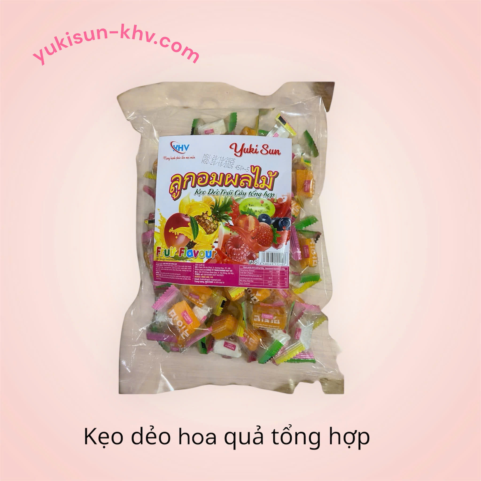 KẸO DẺO HOA QUẢ TỔNG HỢP