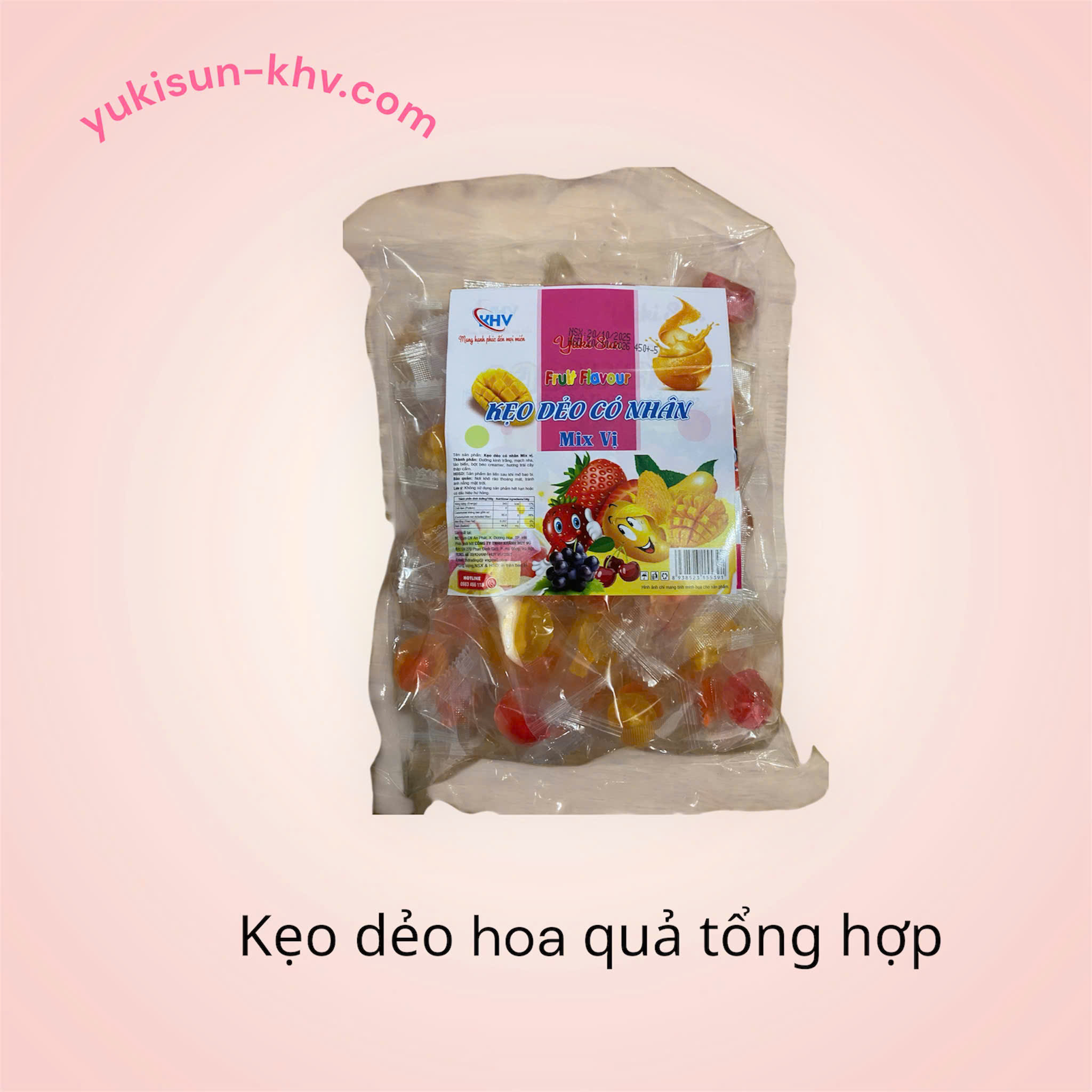 KẸO DẺO HOA QUẢ TỔNG HỢP